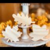 Unfinished Wood Leaf, Fall Leaf Wood Craft, Fall Tiered Tray Decor, DIY Tiered Tray Decor, DIY Maple Leaf, DIY Oak Leaf, Ready to Paint Wood Leaf, Chunky Leaf, DIY Fall Decor, DIY Fall Wood Craft