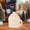 Mug with Whipped Cream Craft Wood, Unfinished Tiered Tray Decor, Coffee Bar Decor, Cafe Decor, Hot Cocoa Bar Decor, Coffee Tiered Tray, Christmas Tiered Tray Decor, DIY Christmas Decor, Free Standing Craft Wood, Ready to Paint Craft Wood, DIY Craft Wood, Chunky Wood Mug with Whipped Cream