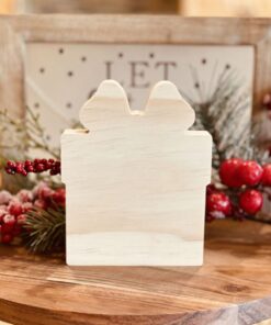 Present Shaped Craft Wood, Unfinished Tiered Tray Decor, DIY Craft Wood, Free Standing Present, Ready to Paint Present, Birthday DIY Decor, Free Standing Craft Wood, Ready to Paint Craft Wood, Christmas Tiered Tray Decor, DIY Christmas Decor, Birthday Tiered Tray Decor