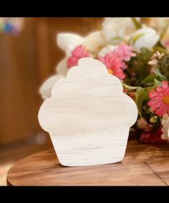 Cupcake Shaped Craft Wood, Unfinished Tiered Tray Decor, Free Standing Wood Cupcake, Birthday Decor, Baking Decor, Ready to Paint Cupcake, Ready to Paint Craft Wood, Free Standing Craft Wood, DIY Tiered Tray Decor, DIY Chunky Cupcake, Birthday Craft Wood