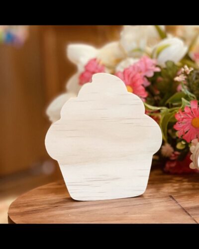 Cupcake Shaped Craft Wood, Unfinished Tiered Tray Decor, Free Standing Wood Cupcake, Birthday Decor, Baking Decor, Ready to Paint Cupcake, Ready to Paint Craft Wood, Free Standing Craft Wood, DIY Tiered Tray Decor, DIY Chunky Cupcake, Birthday Craft Wood