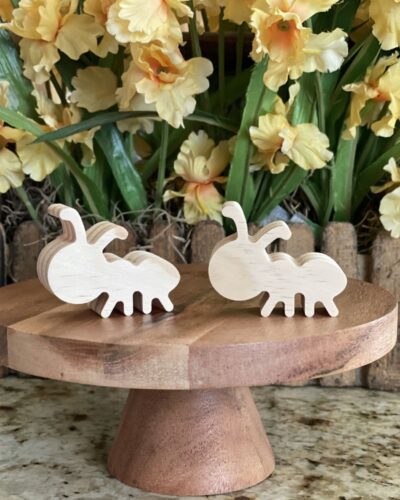 Ant Shaped Craft Wood, Unfinished Tiered Tray Decor, Free Standing Ant, Summer Decor, Ready to Paint Wood Ant, Picnic Decor, Ready to Paint Craft Wood, Free Standing Craft Wood, DIY Tiered Tray Decor, DIY Chunky Wood Ant, Picnic Ant, Summer Ant