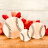 Baseball Shaped Craft Wood, Unfinished Tiered Tray Decor, Sports Craft Wood, DIY Sports Decor, Ready to Paint Baseball, Ready to Paint Craft Wood, Unfinished Tiered Tray Decor, DIY Craft Wood, Free Standing Craft Wood