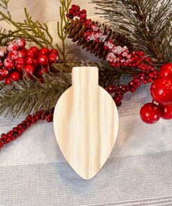 Holiday Light Bulb Shaped Craft Wood, Christmas Tiered Tray Decor, Christmas C9 Bulb, DIY Christmas Decor, Free Standing Craft Wood, Ready to Paint Craft Wood, Unfinished Tiered Tray Decor, DIY Craft Wood, Chunky Wood Light Bulb