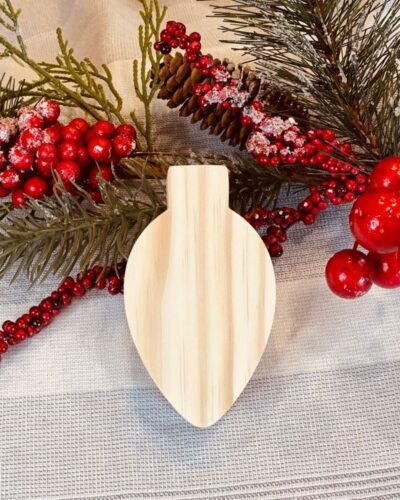 Holiday Light Bulb Shaped Craft Wood, Christmas Tiered Tray Decor, Christmas C9 Bulb, DIY Christmas Decor, Free Standing Craft Wood, Ready to Paint Craft Wood, Unfinished Tiered Tray Decor, DIY Craft Wood, Chunky Wood Light Bulb