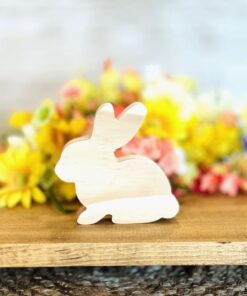 Sitting Bunny Shaped Craft Wood, Unfinished Tiered Tray Decor, Wood Bunny, DIY Easter Decor, DIY Wood Crafts, Ready to Paint Craft Wood, Unfinished Wood Craft, Easter Crafts, Easter Tiered Tray Decor, Free Standing Wood Bunny, Read to Paint Bunny