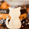 Cat Shaped Craft Wood, Unfinished Tiered Tray Decor, Halloween DIY Craft Wood, Halloween Decor, Free Standing Cat, Pet Decor, Unfinished Wood Cat, Ready to Paint Craft Wood, Free Standing Craft Wood