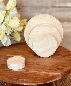 Circle Craft Wood, Unfinished Tiered Tray Decor, DIY Tiered Tray Decor, Free Standing Craft Wood, Ready to Paint Craft Wood, DIY Craft Wood, Chunky Wood Circle