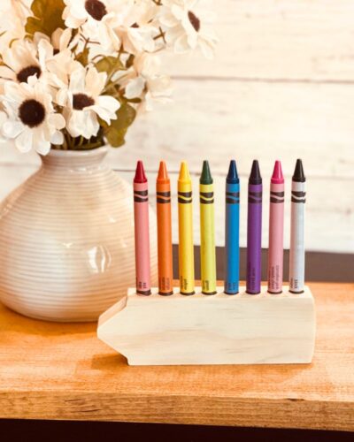 Crayon Holder Shaped Craft Wood, Unfinished Tiered Tray Decor, DIY Craft Wood, School Decor, Free Standing Crayon, Unfinished Wood Crayon, Ready to Paint Craft Wood, Free Standing Craft Wood, DIY Tiered Tray Decor, DIY Crayon Cutout, DIY Back to School Decor