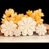 Daisy Shaped Craft Wood, Unfinished Tiered Tray Decor, Wood Daisy, DIY Easter Decor, DIY Wood Crafts, DIY Spring Decor, Ready to Paint Craft Wood, Unfinished Wood Craft, Easter Crafts, Easter Tiered Tray Decor, Read to Paint Wood Daisy, Laser Cut Wood Daisy