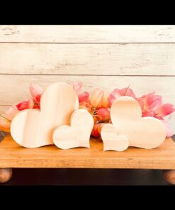 Heart Shaped Craft Wood, Unfinished Tiered Tray Decor, Wood Heart, Ready to Paint Heart, Valentines Day DIY Decor, DIY Craft Heart, Ready to Paint Craft Wood, Unfinished Wood Craft, Valentines Day Crafts, Valentines Day Tiered Tray Decor