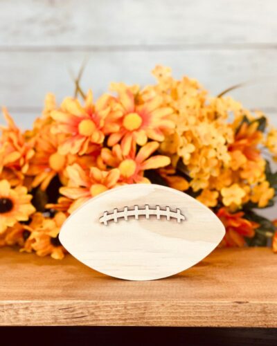 Football Shaped Craft Wood, Unfinished Tiered Tray Decor, Sports Craft Wood, DIY Sports Decor, Ready to Paint Football, Ready to Paint Craft Wood, Unfinished Tiered Tray Decor, DIY Craft Wood, Free Standing Craft Wood, DIY Football Craft