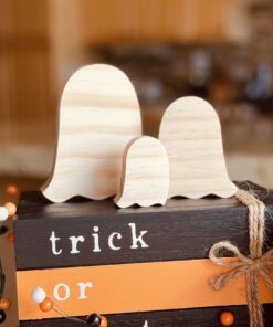 Ghost Shaped Craft Wood, Unfinished Tiered Tray Decor, Halloween Craft Wood, Halloween DIY Decor, Ready to Paint Ghost, Halloween Tiered Tray Decor, Ready to Paint Craft Wood, Ready to Paint Ghost, Chunky Wood Ghost, Free Standing Craft Wood