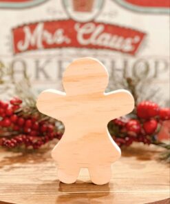 Ginger Girl Shaped Craft Wood, Christmas Tiered Tray Decor, DIY Christmas Decor, Free Standing Craft Wood, Ready to Paint Craft Wood, Unfinished Tiered Tray Decor, DIY Craft Wood, Chunky Wood Ginger, Wood Ginger Girl, DIY Christmas Bakery Decor