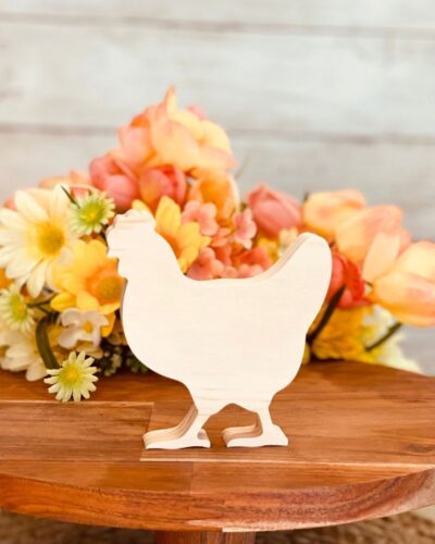 Hen Shaped Craft Wood, Unfinished Tiered Tray Decor, Free Standing Wood Hen, Summer Decor, Barnyard Decor, Ready to Paint Wood Hen, Ready to Paint Craft Wood, Free Standing Craft Wood, DIY Tiered Tray Decor, DIY Chunky Wood Hen, Farmhouse Decor