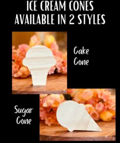 Ice Cream Cone Shaped Craft Wood, Unfinished Tiered Tray Decor, Free Standing Wood Ice Cream Cone, Summer Decor, Ready to Paint Ice Cream Cone, Ready to Paint Craft Wood, Free Standing Craft Wood, DIY Tiered Tray Decor, DIY Chunky Ice Cream Cone, Ice Cream Decor, Cake Cone, Sugar Cone