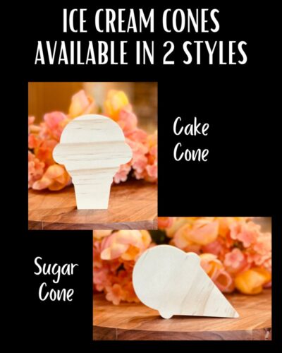 Ice Cream Cone Shaped Craft Wood, Unfinished Tiered Tray Decor, Free Standing Wood Ice Cream Cone, Summer Decor, Ready to Paint Ice Cream Cone, Ready to Paint Craft Wood, Free Standing Craft Wood, DIY Tiered Tray Decor, DIY Chunky Ice Cream Cone, Ice Cream Decor, Cake Cone, Sugar Cone