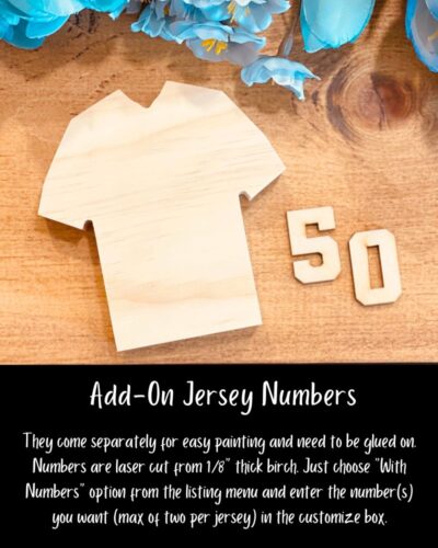 Sports Jersey Shaped Craft Wood - Image 3