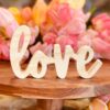 LOVE Word Shaped Craft Wood, Valentines Day Tiered Tray Decor, Valentines Day Craft Wood, Valentines Day Decor, Valentines Day DIY Decor, LOVE Word Cut Out, Unfinished LOVE Word Cut Out, Ready to Paint Craft Wood, Free Standing Craft Wood