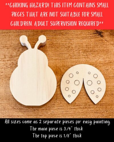 Ladybug Shaped Craft Wood - Image 3