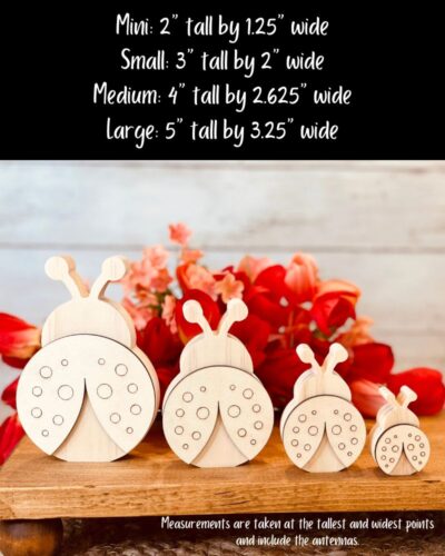 Ladybug Shaped Craft Wood - Image 2