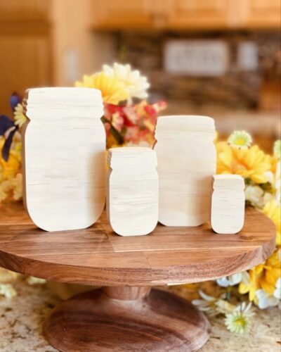 Mason Jar Shaped Craft Wood - Image 4
