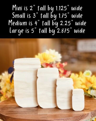 Mason Jar Shaped Craft Wood - Image 2