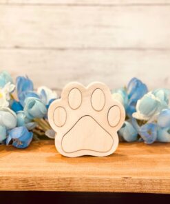 Paw Print Shaped Craft Wood, Unfinished Tiered Tray Decor, DIY Craft Wood, Pet Decor, Free Standing Paw Print, Unfinished Wood Paw Print, Ready to Paint Craft Wood, Free Standing Craft Wood