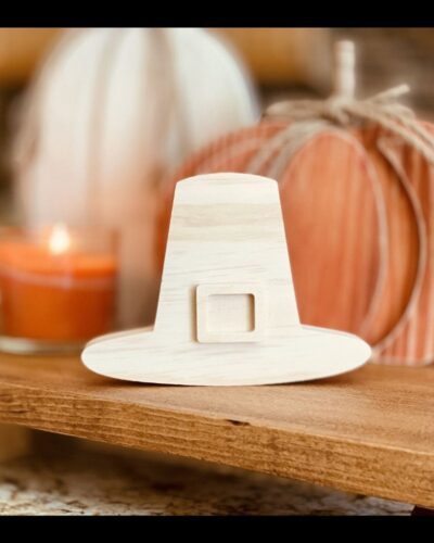 Pilgrim Hat Shaped Craft Wood, Unfinished Tiered Tray Decor, DIY Thanksgiving Decor, Free Standing Pilgrim Hat, Ready to Paint Pilgrim Hat, Fall Tiered Tray Decor, DIY Tiered Tray Decor, DIY Fall Wood Craft