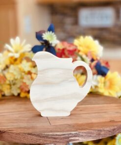 Pitcher Shaped Craft Wood, Unfinished Tiered Tray Decor, Free Standing Wood Lemonade Pitcher, Summer Decor, Ready to Paint Wood Summer Pitcher, Ready to Paint Craft Wood, Free Standing Craft Wood, DIY Tiered Tray Decor, DIY Chunky Wood Ice Tea Pitcher