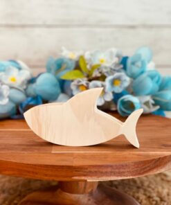 Shark Shaped Craft Wood, Unfinished Tiered Tray Decor, Free Standing Wood Shark, Summer Decor, Beach Decor, Ready to Paint Wood Shark, Ready to Paint Craft Wood, Free Standing Craft Wood, DIY Tiered Tray Decor, DIY Chunky Wood Shark