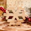 Snowflake Shaped Craft Wood, Unfinished Wood Snowflake, Tiered Tray Decor, DIY Craft Wood, Ready to Paint Wood Snowflake, Wood Snowflake, Unfinished Tiered Tray Decor, Free Standing Craft Wood, Ready to Paint Craft Wood, Christmas Tiered Tray Decor, DIY Christmas Decor