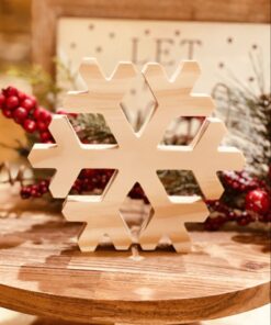 Snowflake Shaped Craft Wood, Unfinished Wood Snowflake, Tiered Tray Decor, DIY Craft Wood, Ready to Paint Wood Snowflake, Wood Snowflake, Unfinished Tiered Tray Decor, Free Standing Craft Wood, Ready to Paint Craft Wood, Christmas Tiered Tray Decor, DIY Christmas Decor