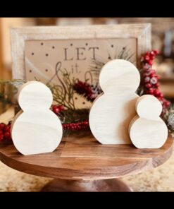 Snowman Shaped Craft Wood, Winter Tiered Tray Decor, Winter Craft Wood, Christmas Decor, Christmas DIY Decor, Snowman Cut Out, Unfinished Wood Snowman, Ready to Paint Craft Wood, Ready to Paint Wood Snowman, Free Standing Craft Wood, Winter Decor, DIY Winter Decor