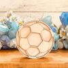 Soccer Ball Shaped Craft Wood, Unfinished Tiered Tray Decor, Sports Craft Wood, DIY Sports Decor, Ready to Paint Soccer Ball, Ready to Paint Craft Wood, Unfinished Tiered Tray Decor, DIY Craft Wood, Free Standing Craft Wood, DIY Soccer Ball Craft