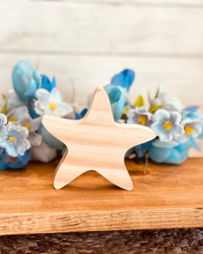 Starfish Shaped Craft Wood, Unfinished Tiered Tray Decor, Free Standing Wood Starfish, Summer Decor, Beach Decor, Ready to Paint Wood Starfish, Ready to Paint Craft Wood, Free Standing Craft Wood, DIY Tiered Tray Decor, DIY Chunky Wood Starfish