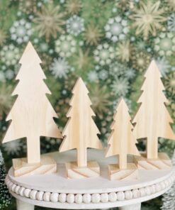 Tall Tree Shaped Craft Wood, Unfinished Wood Tree, Tiered Tray Decor, DIY Craft Wood, Ready to Paint Wood Tree, Wood Craft Tree, Unfinished Tiered Tray Decor, Free Standing Craft Wood, Ready to Paint Craft Wood, Christmas Tiered Tray Decor, DIY Christmas Decor