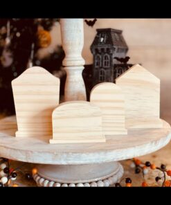 Tombstone Shaped Craft Wood, Unfinished Tiered Tray Decor, Halloween DIY Decor, Ready to Paint Craft Wood, Craft Wood Gravestone, Chunky Wood Tombstone, Free Standing Craft Wood, Halloween Tiered Tray Decor, Halloween Craft Wood