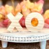 X and O Letter Shaped Craft Wood, Unfinished Tiered Tray Decor, Free Standing Wood Letters, Ready to Paint Letters, Valentines Day DIY Decor, DIY X and O Letters, Ready to Paint Craft Wood, Unfinished Wood Craft, Valentines Day Crafts, Valentines Day Tiered Tray Decor