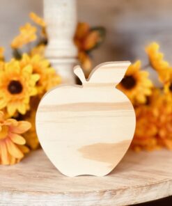 Unfinished Wood Apple, Fall Tiered Tray Decor, School Tiered Tray Decor, DIY Apple, Ready to Paint Wood Apple, Chunky Apple, DIY Fall Decor, DIY Back to School Wood Craft