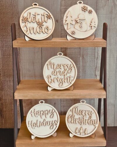 DIY Wood Christmas Ornaments (Larger Size), Unfinished Christmas Ornaments, Ready to Paint Christmas Ornaments, DIY Wood Blanks