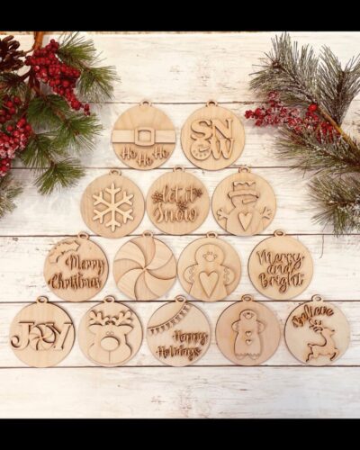 DIY Wood Christmas Ornaments, Unfinished Christmas Ornaments, Ready to Paint Christmas Ornaments, DIY Wood Blanks