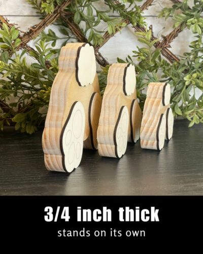 Bunny Butt Shaped Craft Wood - Image 4
